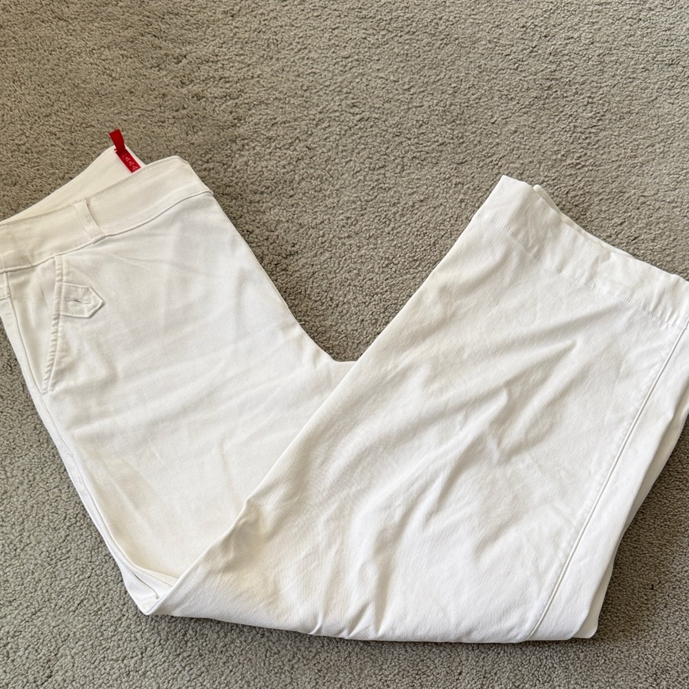 Spanx White Women's Jeans wide leg ankle crop